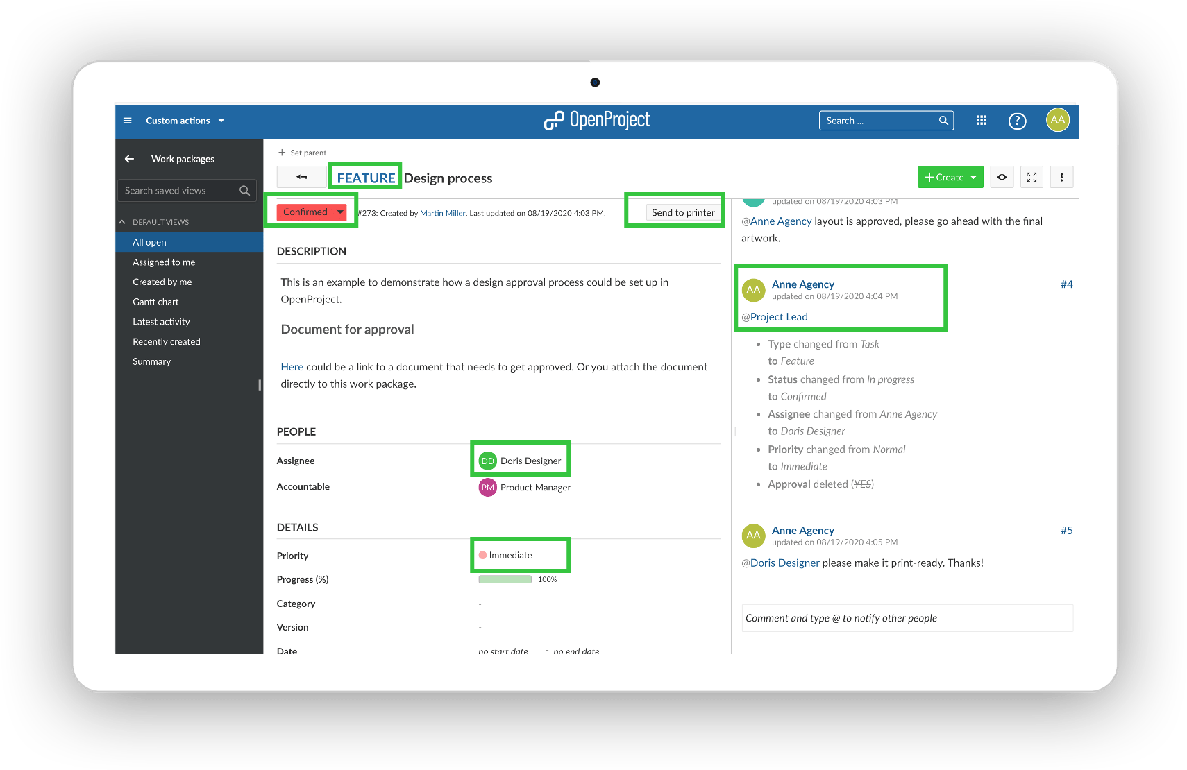 custom action design process