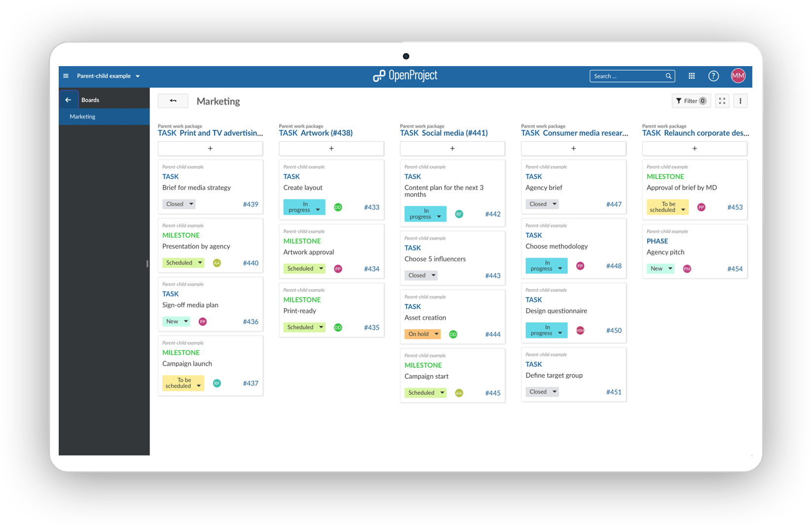 parent-child-agile-board