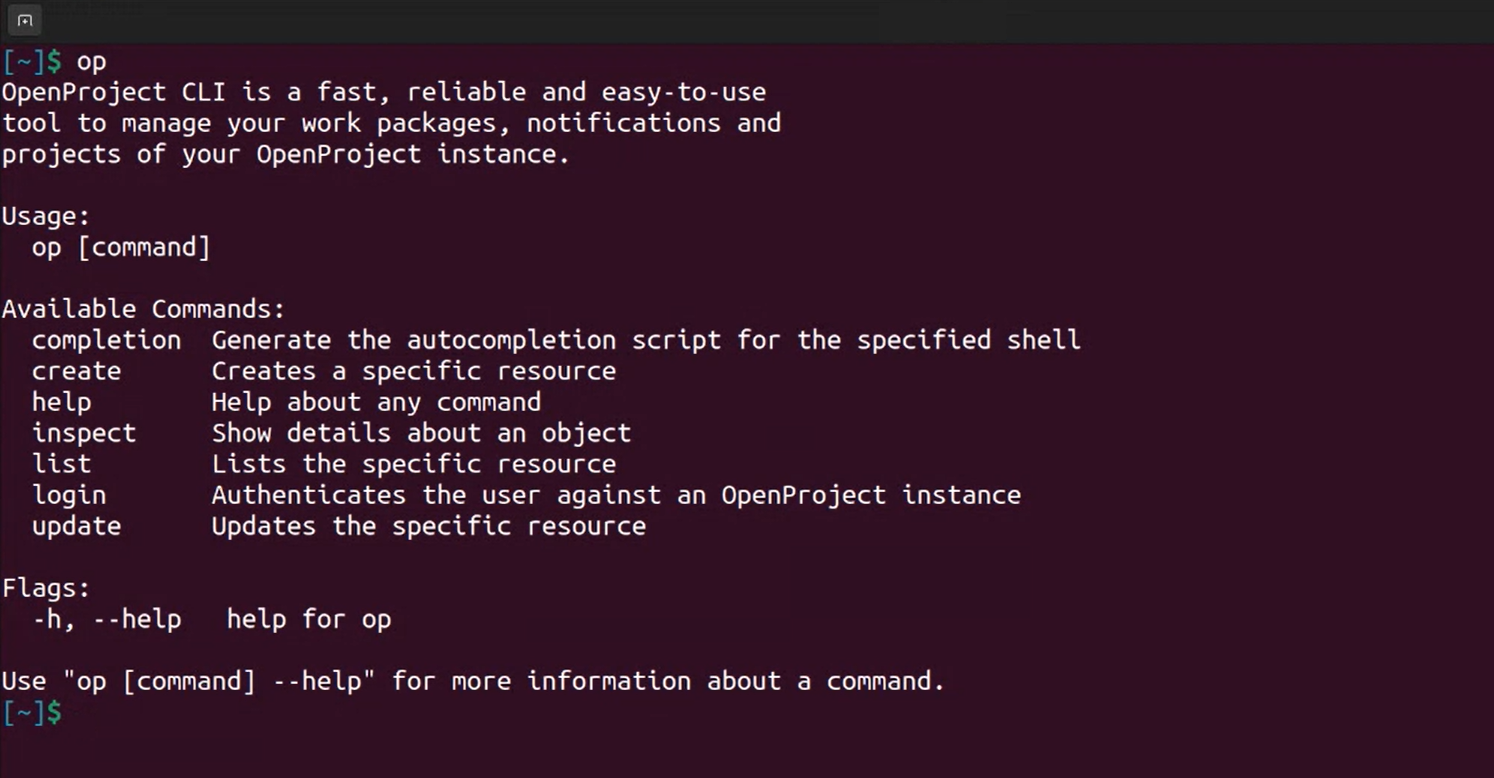 OpenProject CLI