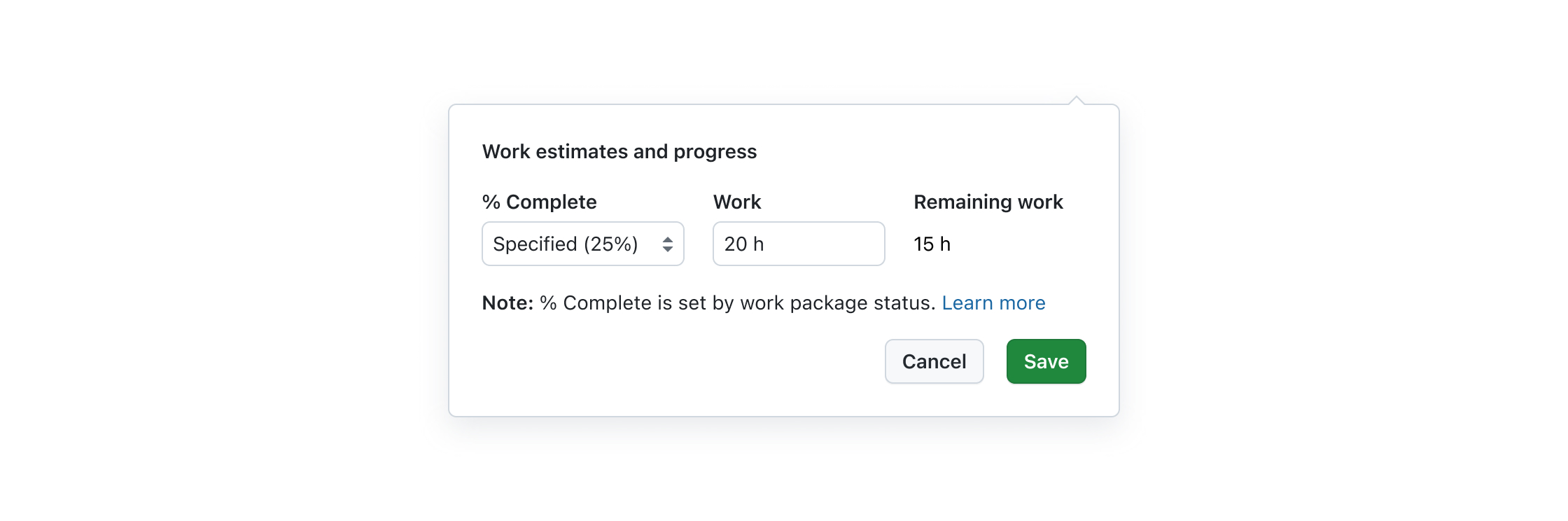 Status-based progress reporting