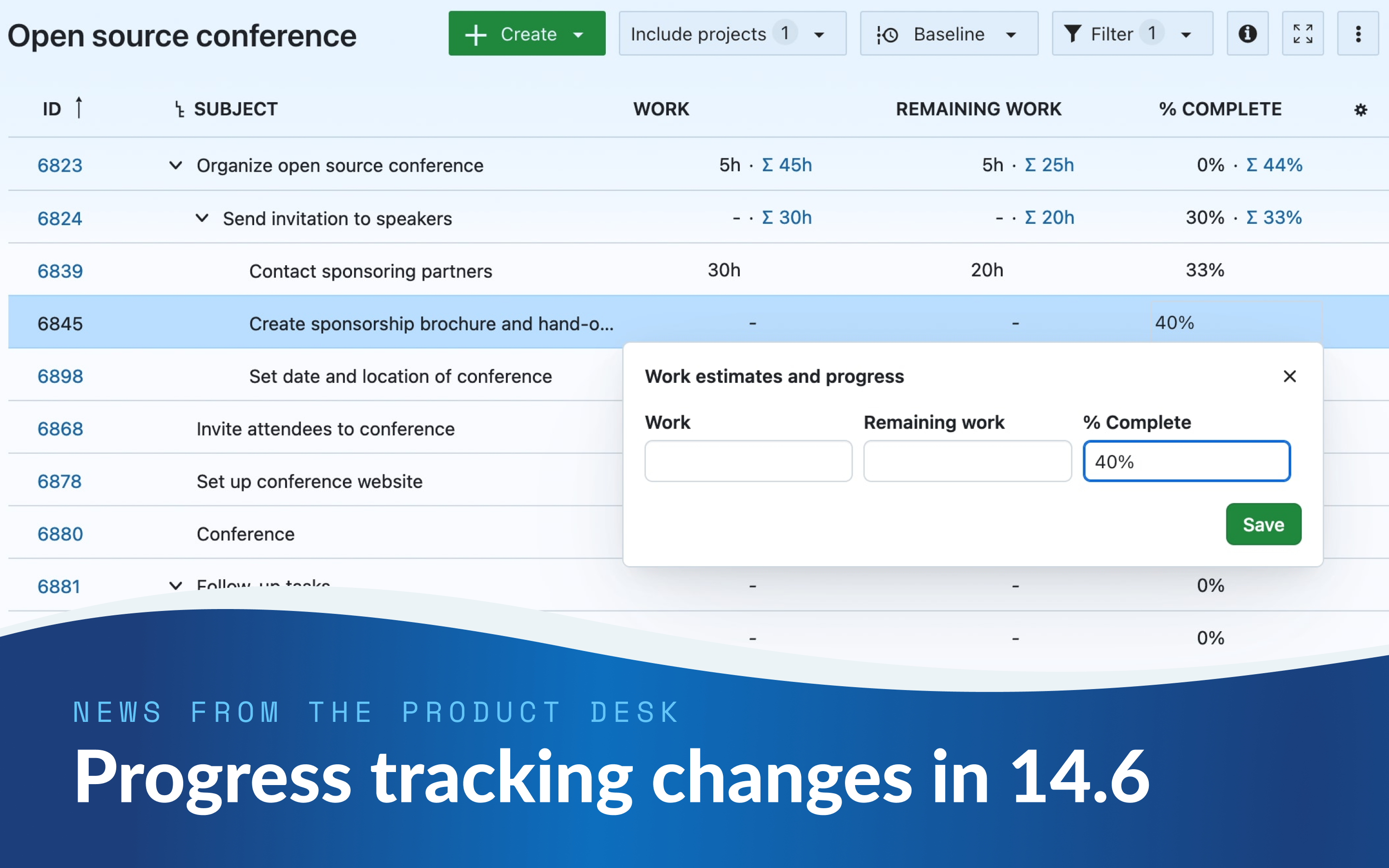 News from the Product Desk: Changes to progress tracking in 14.6 based on user feedback