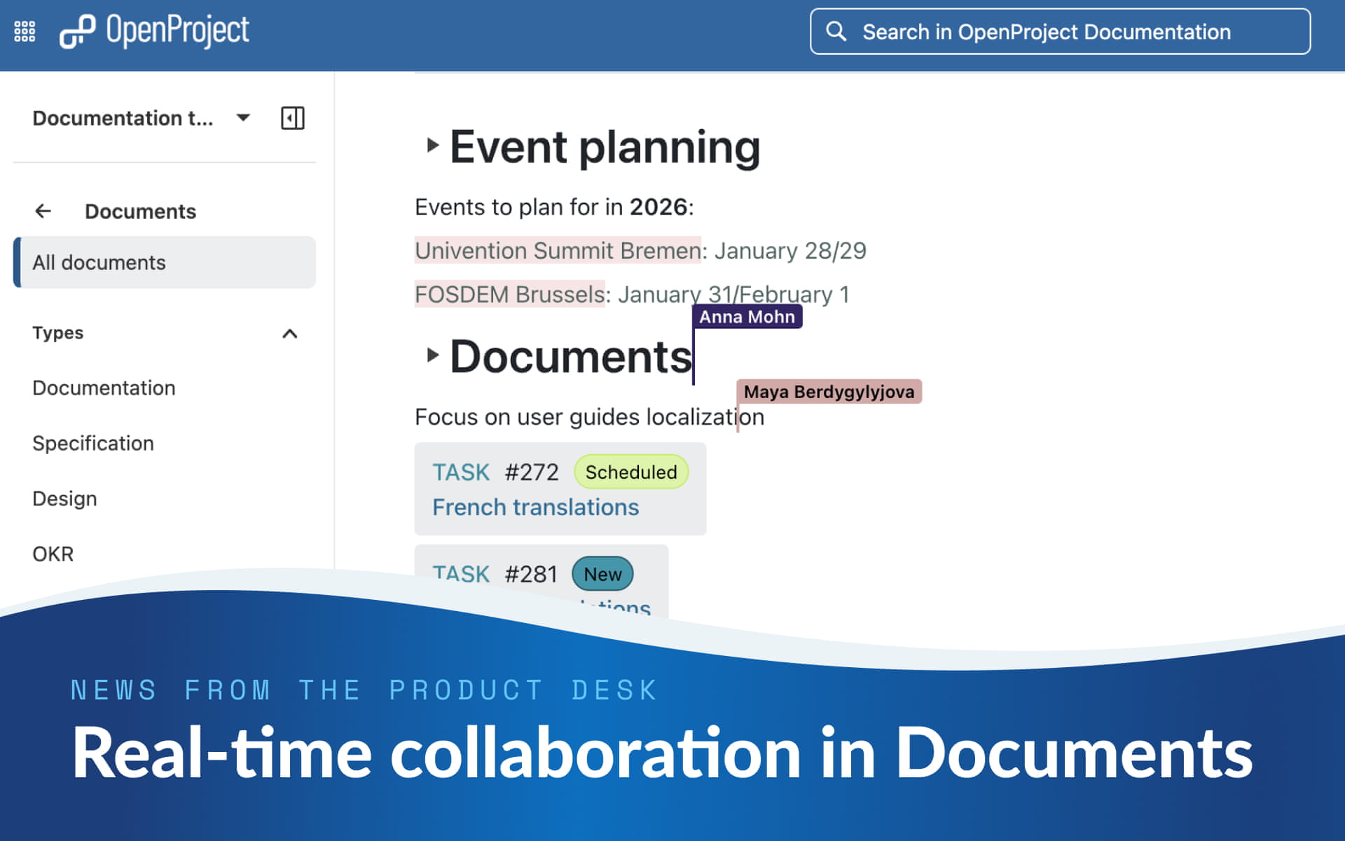 Actualités du bureau des produits : collaboration en temps réel dans les documents Actualités du bureau des produits : collaboration en temps réel dans les documents