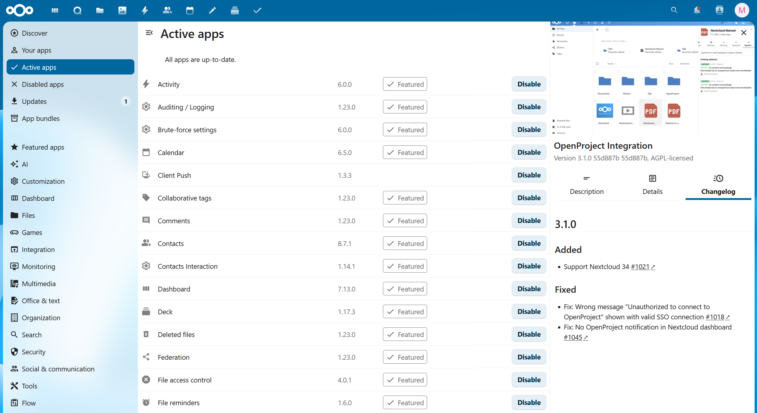 OpenProject Integrations-App für Nextcloud in Version 3.1.0 veröffentlicht OpenProject Integrations-App für Nextcloud in Version 3.1.0 veröffentlicht