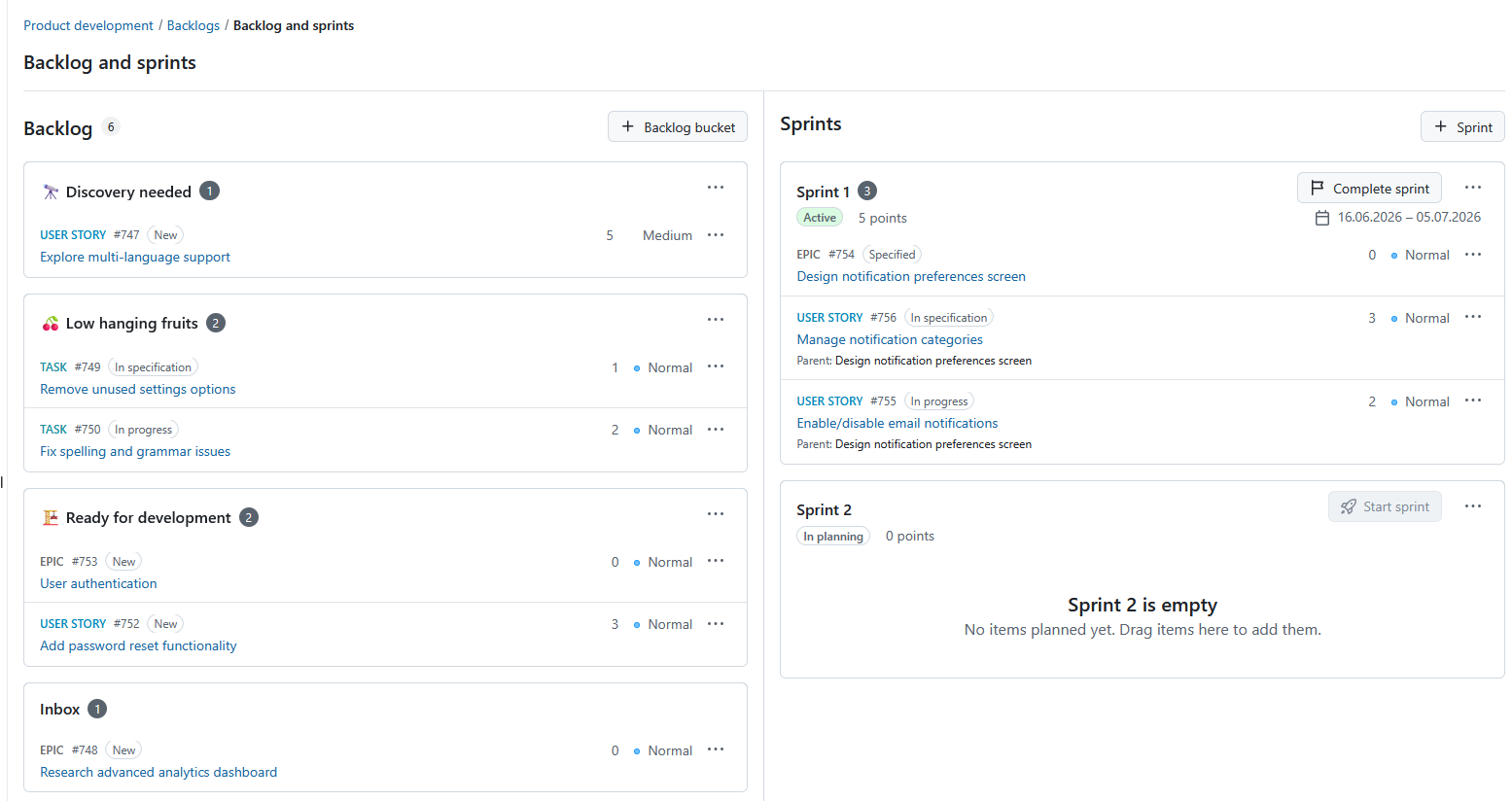 So nutzen Sie Backlog buckets in OpenProject, um Ihr Backlog einfach zu verwalten So nutzen Sie Backlog buckets in OpenProject, um Ihr Backlog einfach zu verwalten