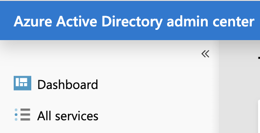 Azure Active Directory administration page