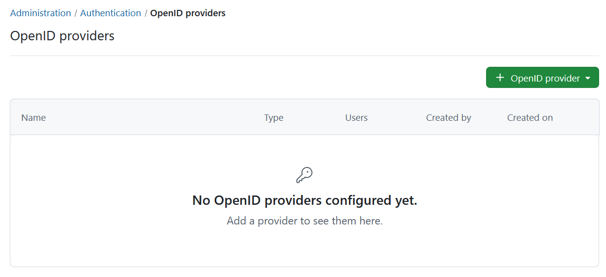 OpenIDprovider selection in OpenProject administration