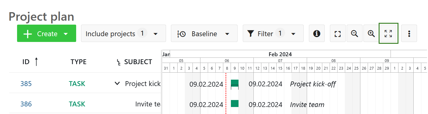 zen-mode-Gantt-chart